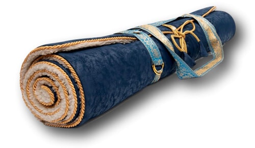 Holistic Silk Yoga Rug Mat - Navy